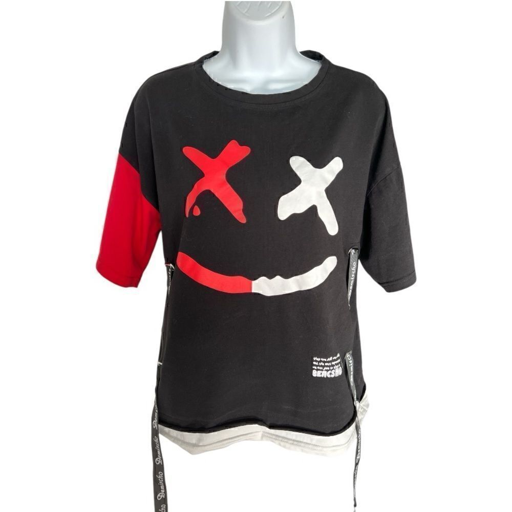 DUDHUH Men’s T-Shirts Techwear Japanese Streetwear Hip Hop Short Sleeve for Men